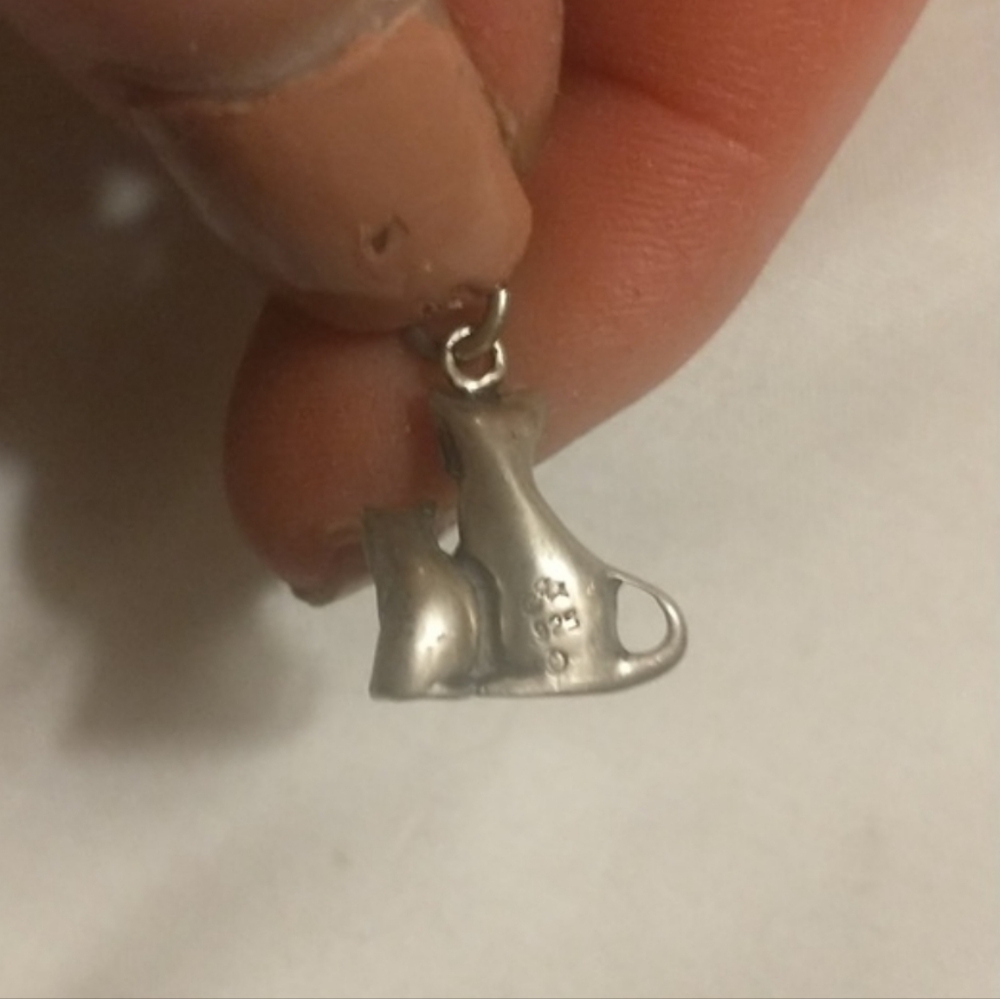 Silver SS925 Kitty Cat & Mama Cat 3-D Charm For Bracelet Or Pendant For Necklace - Picture 8 of 11